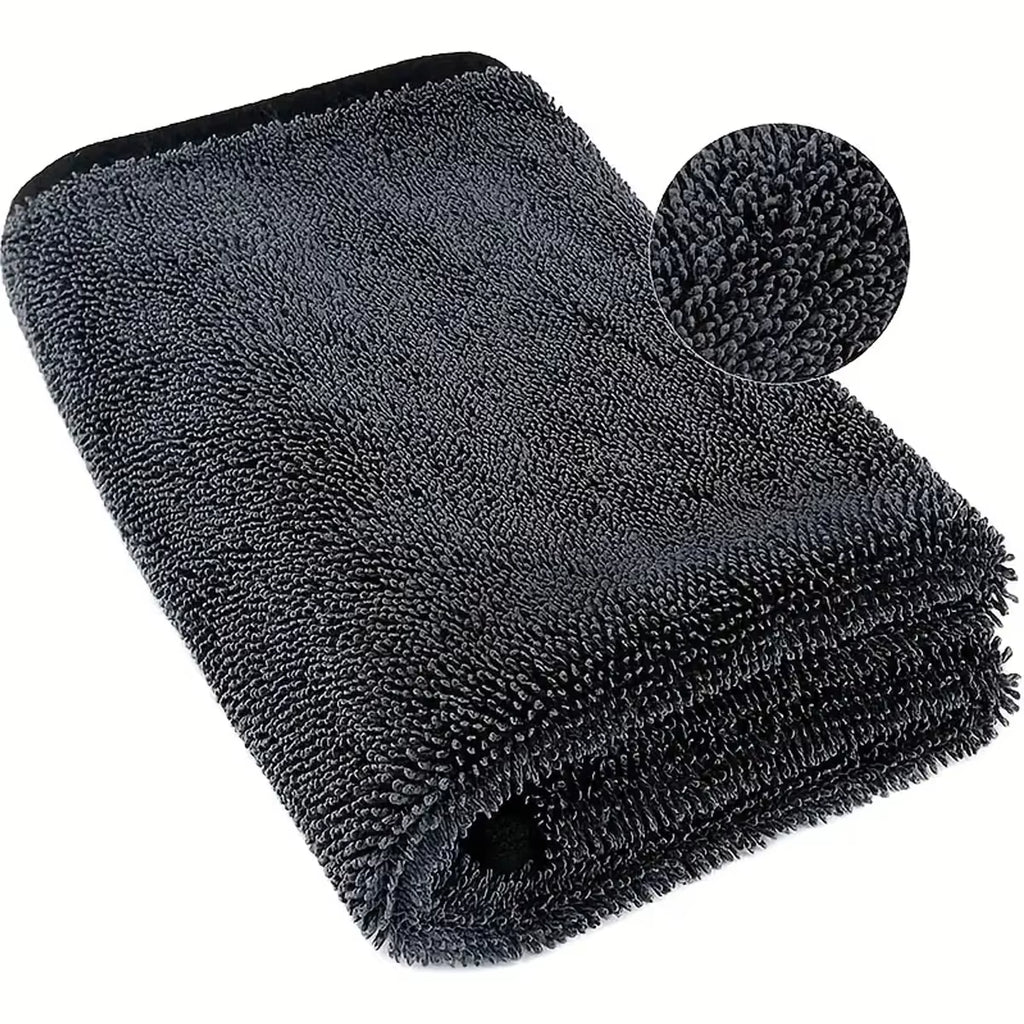 Dark Gray Car Microfiber Towel, Oversized Strong Absorbent Car Wash Cloth, High-Efficiency Cleaning Wipe Cloth