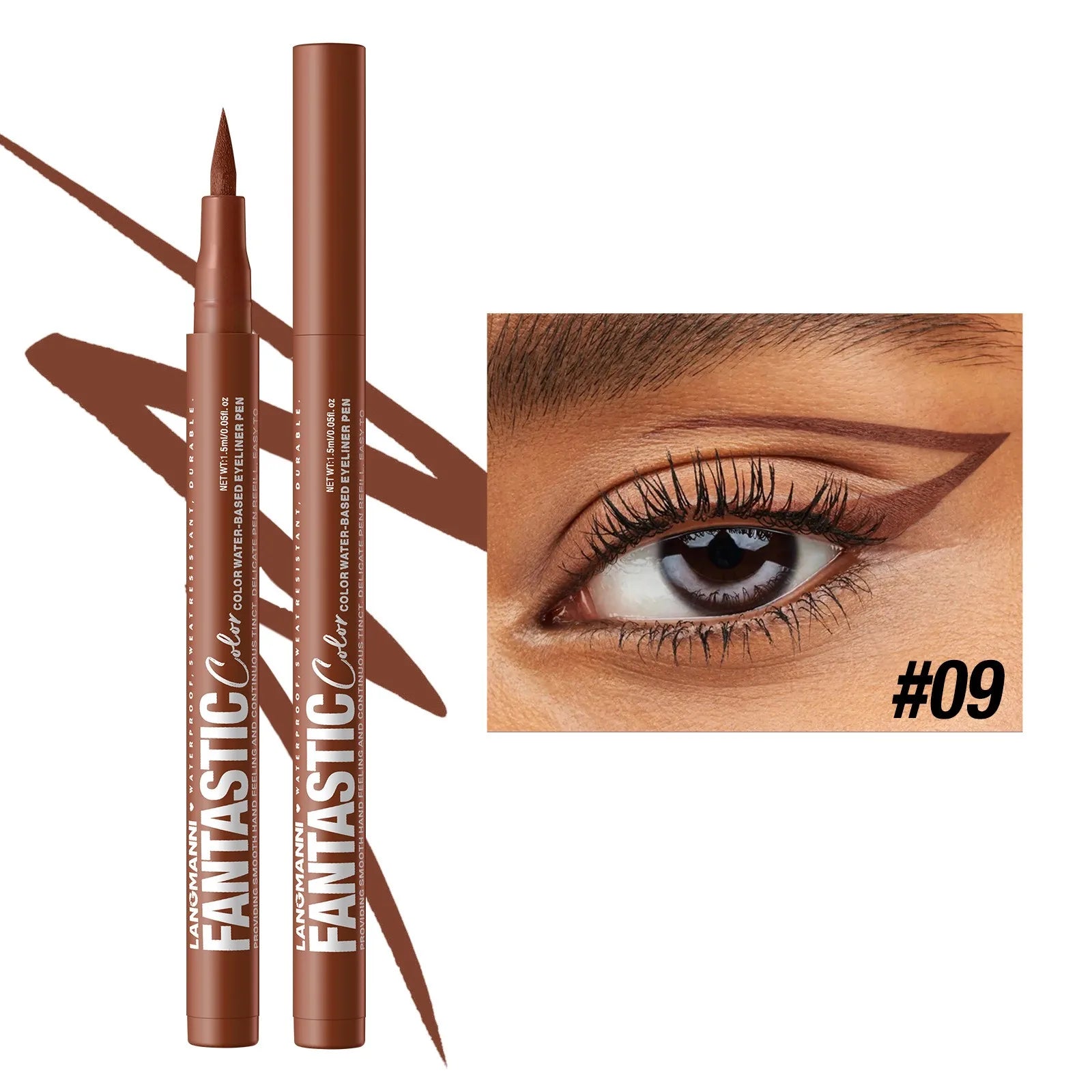 12 Colors Water-Based Eyeliner Liquid Matte Red Quick-Drying Smudge-Proof Smooth Eyeliner Pen Long-Lasting Eyes Makeup Cosmetics