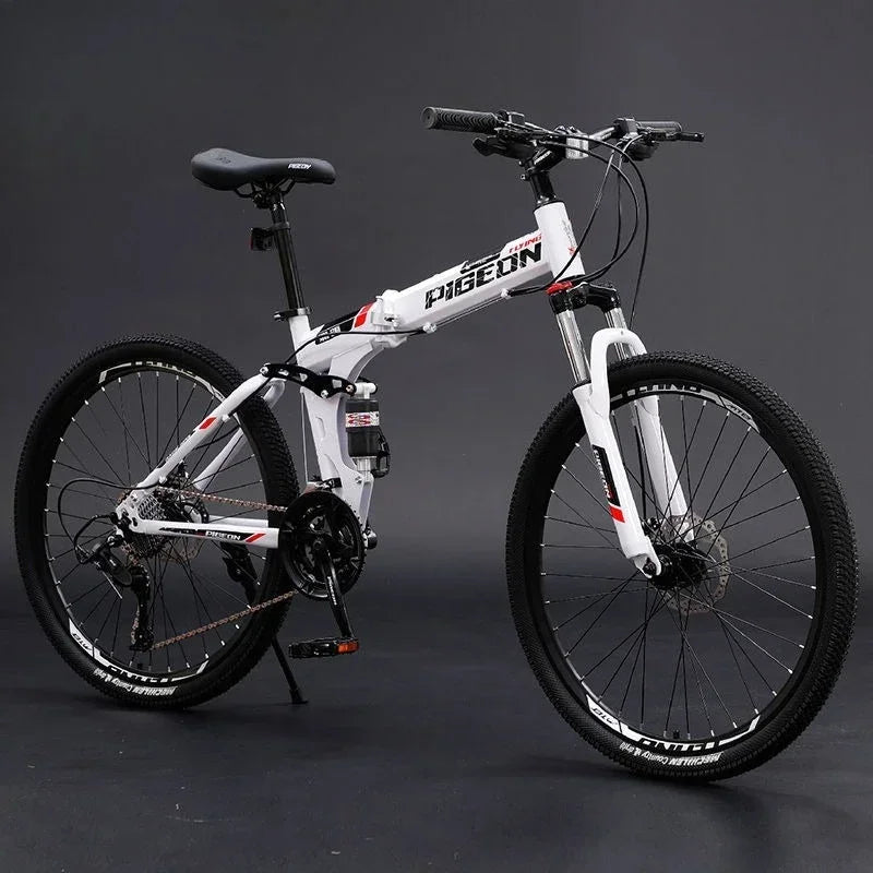 Stylish Mountain Bike Adult Male Folding Shock Absorption Variable Speed Off-Road Student to Work Road Female Adult Bicycle
