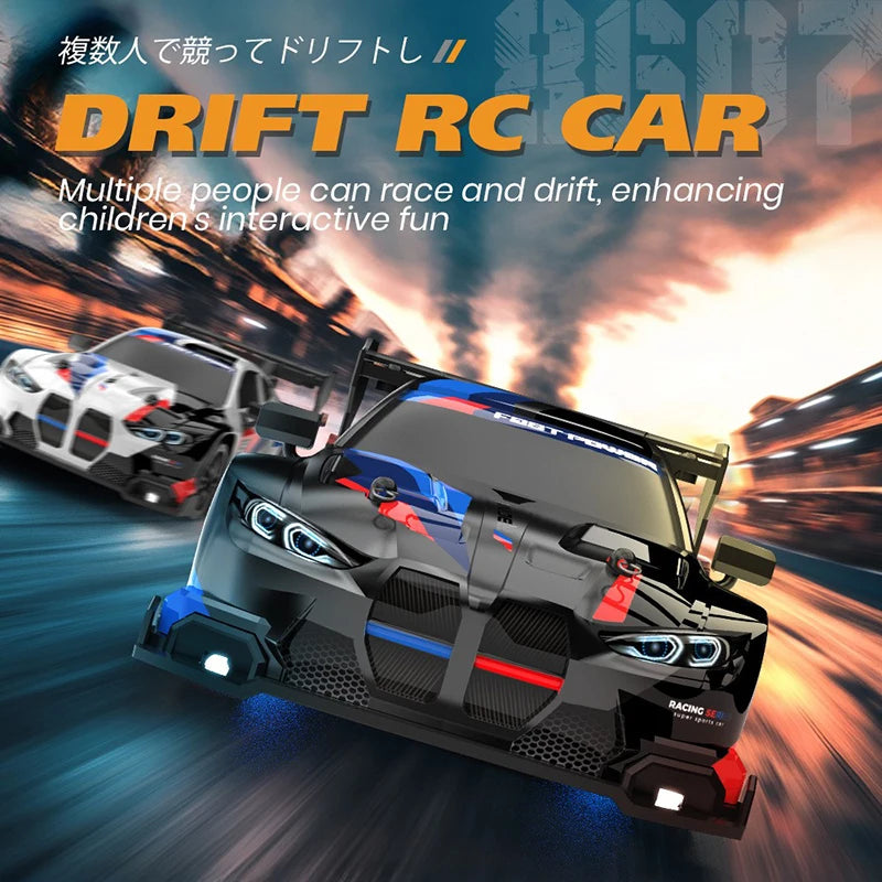 4WD RC Car with LED Remote Control Cars High Speed Fast Drift Racing 2.4G Radio RTR Vehicle GTRPRO Model Toy Kids Children Gift