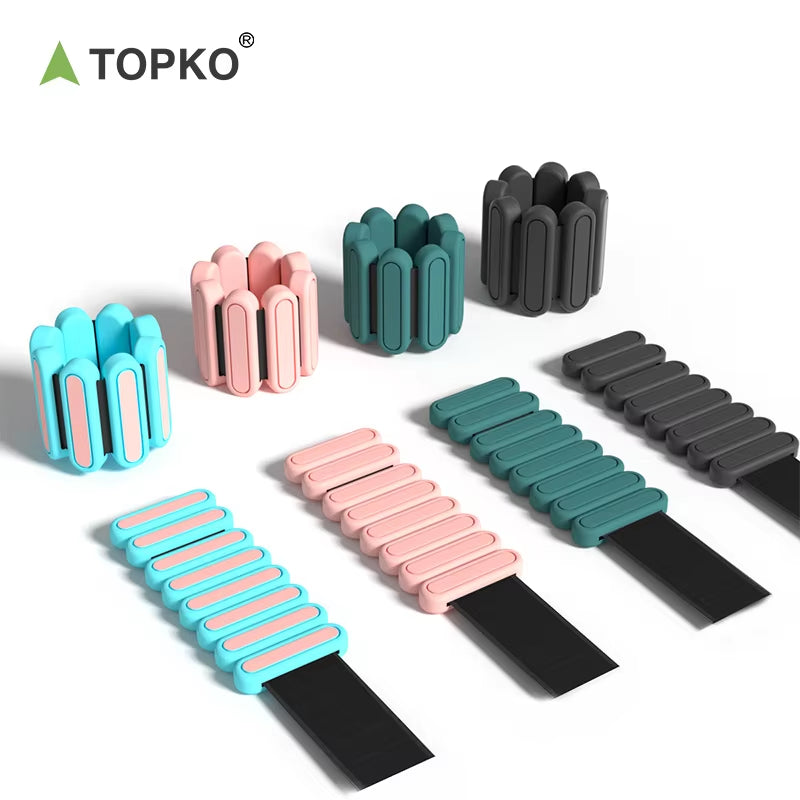 TOPKO New Arrival Design Silicone Wrist Weight 1Kg Weight Lifting Wrist Strap Fitness Yoga Training Ankle & Wrist Weights