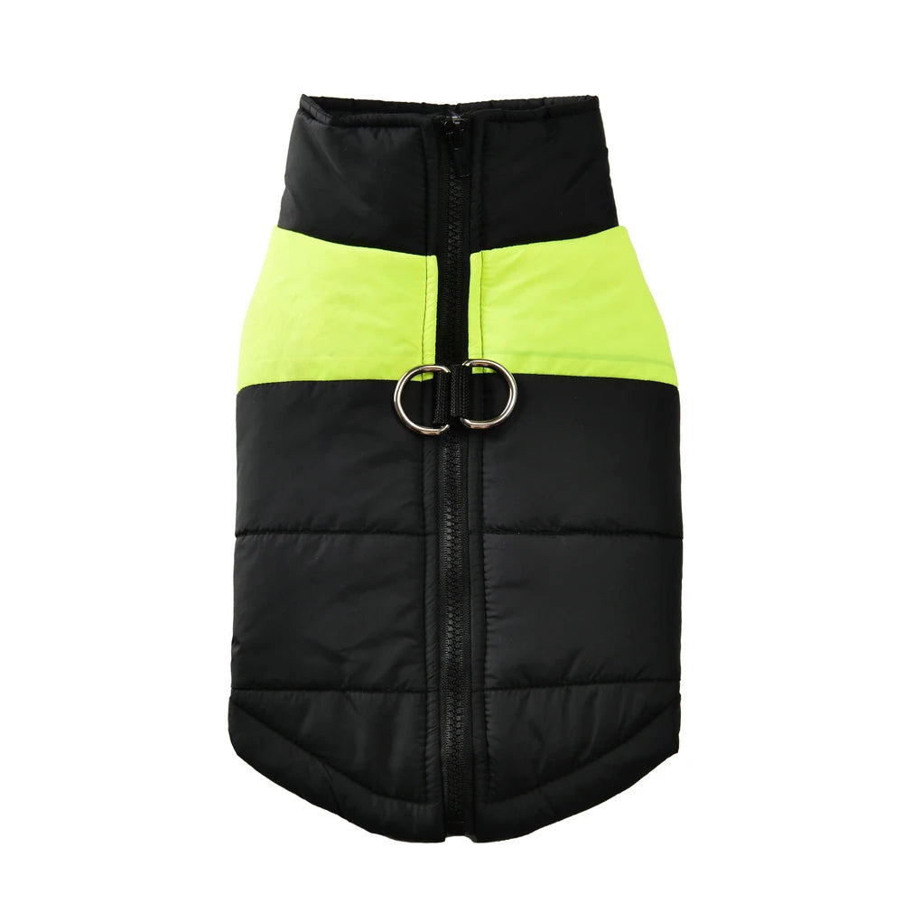 Pet Dog Jacket Warm Winter Clothes for Small Large Dogs Labrador Coat Windproof Waterproof Puppy Costume Vest with D-Ring Pug