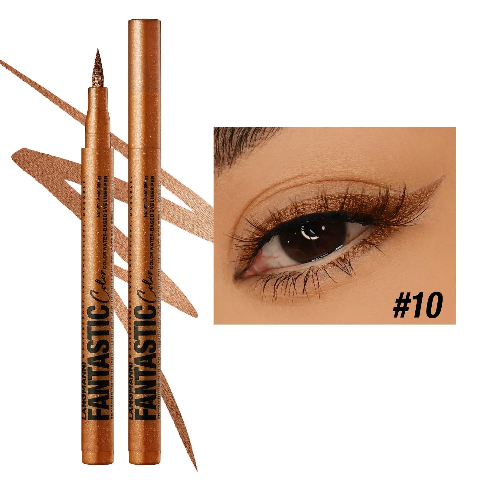 12 Colors Water-Based Eyeliner Liquid Matte Red Quick-Drying Smudge-Proof Smooth Eyeliner Pen Long-Lasting Eyes Makeup Cosmetics