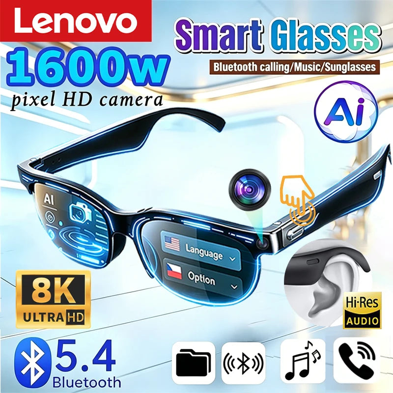 Smart Glasses AI Translation Bluetooth Conversation Recording Listening to Music Smart Sunglasses for Men Women 2026 New