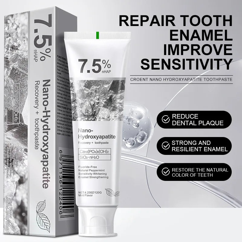 1/2/3Pcs Fluoride-Free Hydroxyapatite Toothpaste Nano-Hap Whitening Gentle Mint Breath Refreshing Stain Removal Oral Care
