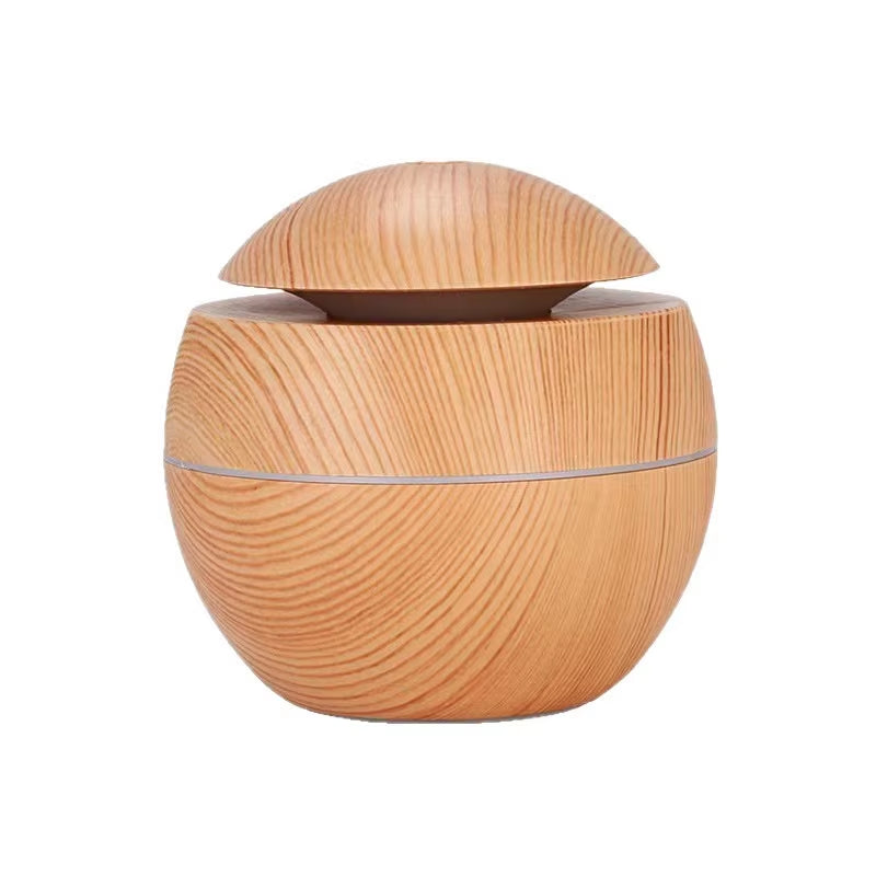 Customizable Lar Wood Grain LED Air Humidifier with Logo New Personal Space Steam Ultrasonic Water Spray Fragrance Diffuser