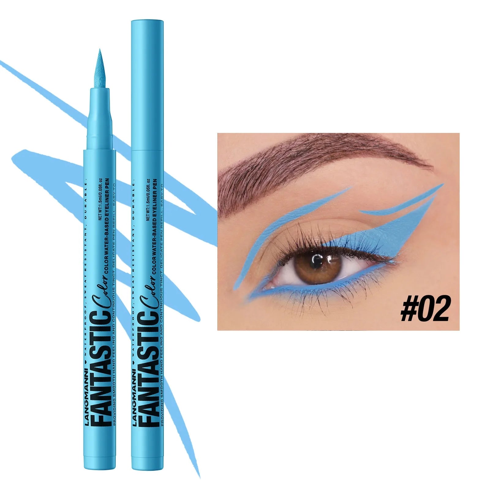 12 Colors Water-Based Eyeliner Liquid Matte Red Quick-Drying Smudge-Proof Smooth Eyeliner Pen Long-Lasting Eyes Makeup Cosmetics