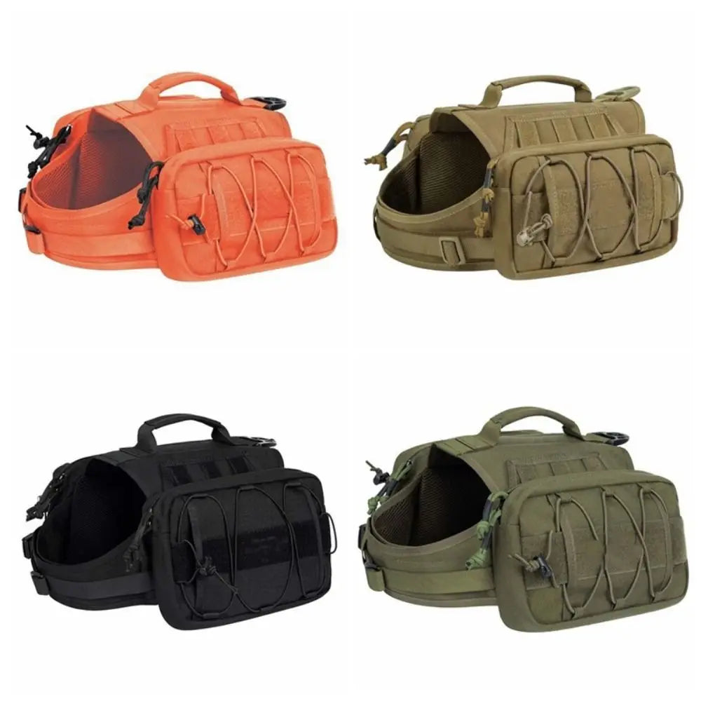 New Nylon Dog Backpack with Side Pockets Dog Hiking Gear Dog Harness Adjustable Dog Vest Hiking Walking Training Running