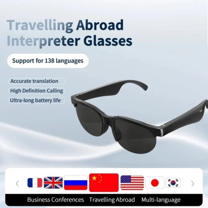 Smart Glasses AI Translation Bluetooth Conversation Recording Listening to Music Smart Sunglasses for Men Women 2026 New