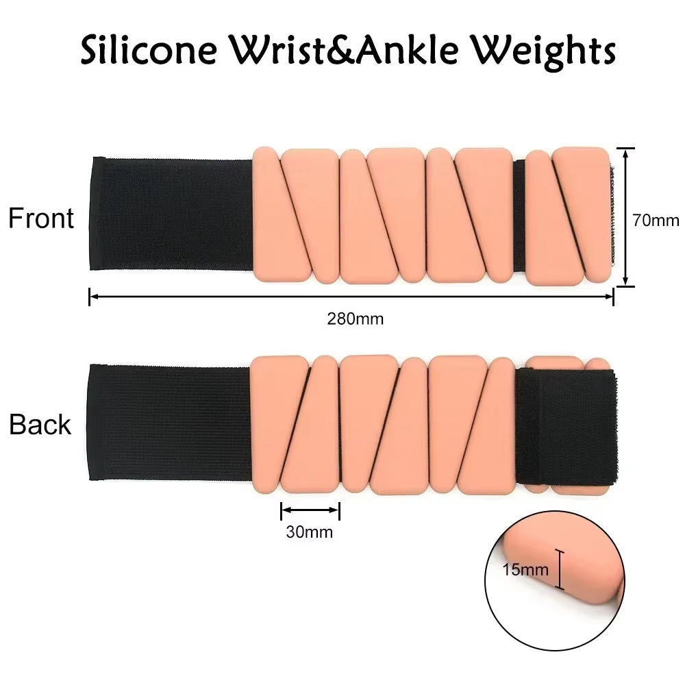 1/2Lbs Wrist Weights Yoga Fitness Exercise Triangle Silicone Adjustable Ankle Wrist Protector Weight Bracele Jogging Wristband