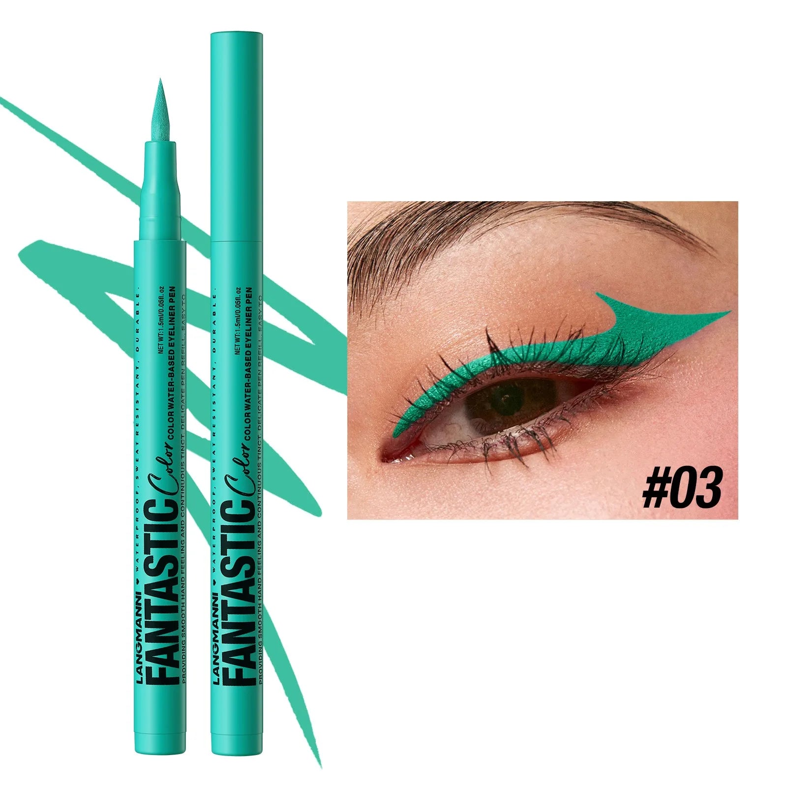 12 Colors Water-Based Eyeliner Liquid Matte Red Quick-Drying Smudge-Proof Smooth Eyeliner Pen Long-Lasting Eyes Makeup Cosmetics