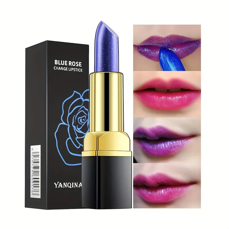 Magic Temperature Change Lipstick - Blue to Red Color Changing Lip Balm - Waterproof Base Makeup Beauty Cosmetic Stick