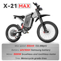 X21 Max Electric Motorcycles 6000W Brushless Gearless Motors 60V30AH Lithium Battery Speed 85Kmh Adult off Road MTB Ebike