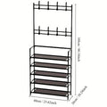 Closet Shelves, Halloween Decorations, 5 Tier Metal Shoe Rack with Coat Rack, Shoe and Clothes Organizer Shelf, Halloween Costumes, Fall Decoration, Festival Decoration