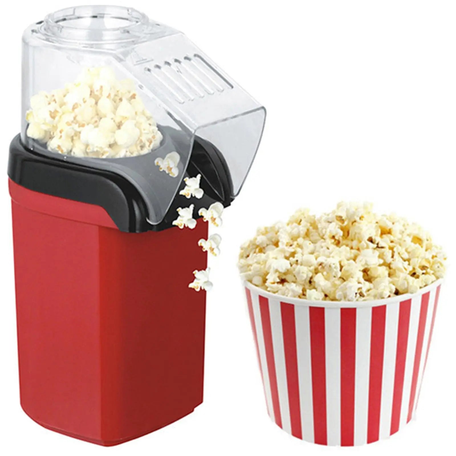 Iruibo 2025 New High Quality Electric Popcorn Maker, Mini Hot Air Popcorn Maker for Quick Homemade Snacks, Essential for Outdoor Outings